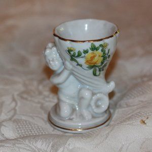 Vintage Cherub Porcelain Egg Cup